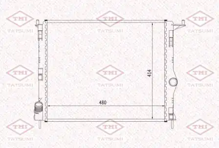 TGA1195 TATSUMI Радиатор системы охлаждения
