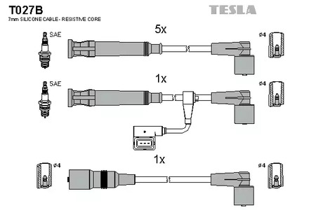 T027B TESLA Провод высоковольтный