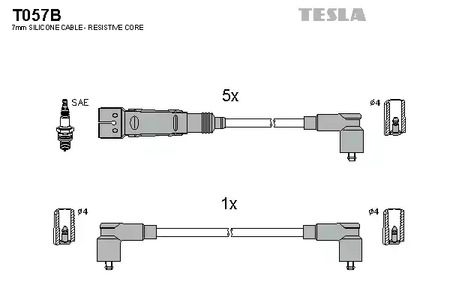 Провод высоковольтный TESLA T057B