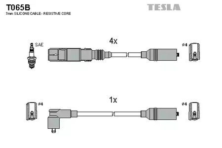 T065B TESLA Провод высоковольтный