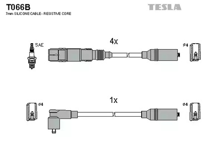 T066B TESLA Провод высоковольтный