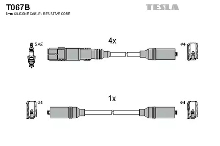 T067B TESLA Провод высоковольтный