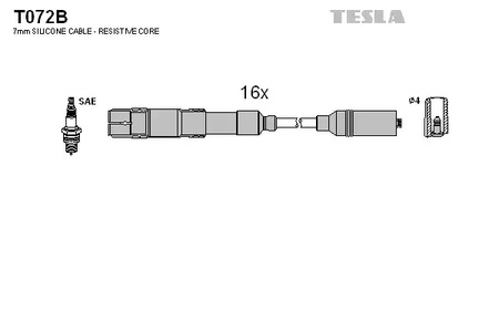 T072B TESLA Провод высоковольтный