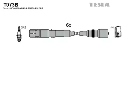 T073B TESLA Провод высоковольтный