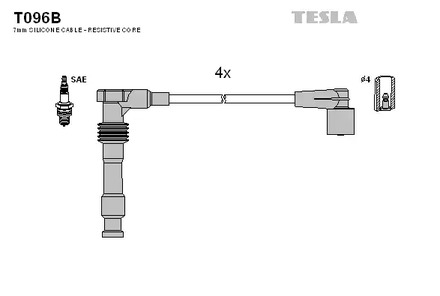 Провод высоковольтный TESLA T096B