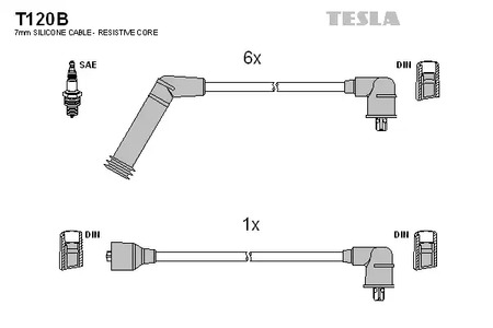 Провод высоковольтный TESLA T120B