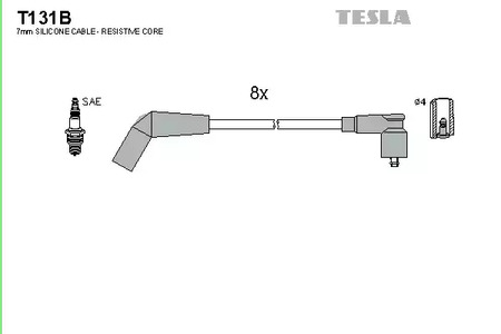 Комплект проводов зажигания TESLA T131B