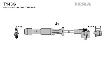 T143G TESLA Провод высоковольтный