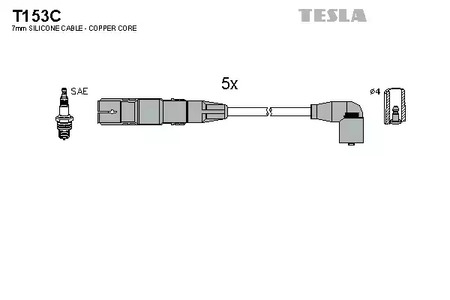 T153C TESLA Комплект проводов зажигания