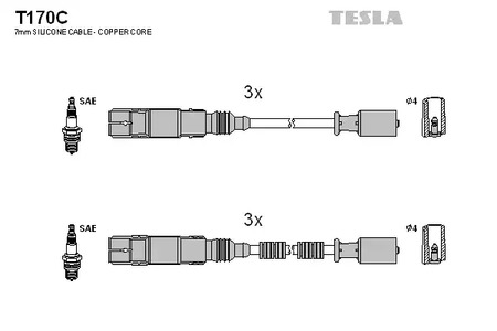 Провод высоковольтный TESLA T170C