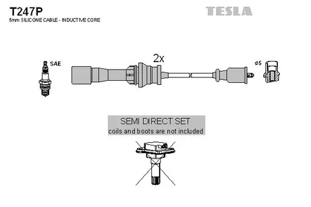 T247P TESLA Комплект проводов зажигания