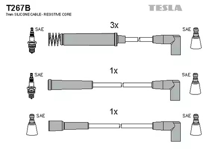 T267B TESLA Провод высоковольтный