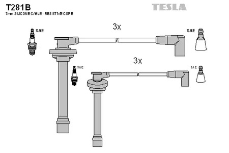 К-кт проводов TESLA T281B