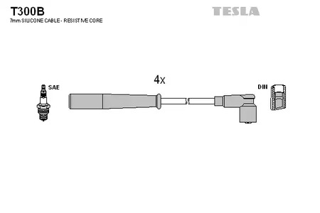 T300B TESLA Провода зажигания