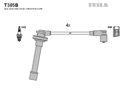 Комплект проводов зажигания TESLA T385B
