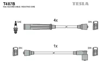 Провод высоковольтный TESLA T487B