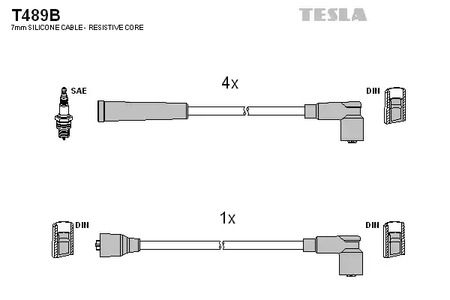 T489B TESLA Провод высоковольтный