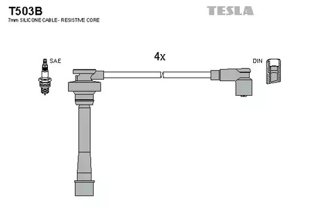 Провод высоковольтный TESLA T503B