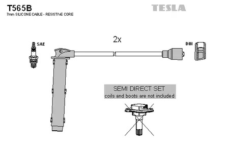 T565B TESLA Комплект проводов зажигания