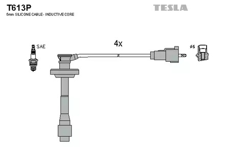 Комплект проводов зажигания TESLA T613P