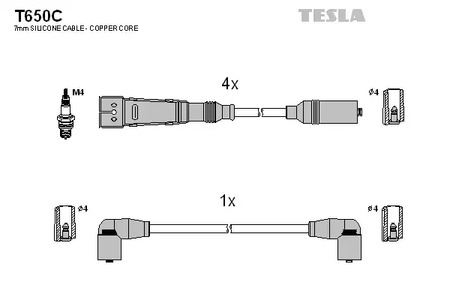 Провод высоковольтный TESLA T650C