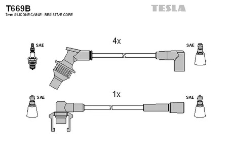 Провод высоковольтный TESLA T669B