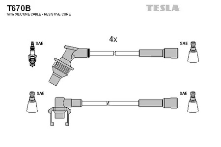 T670B TESLA Провод высоковольтный