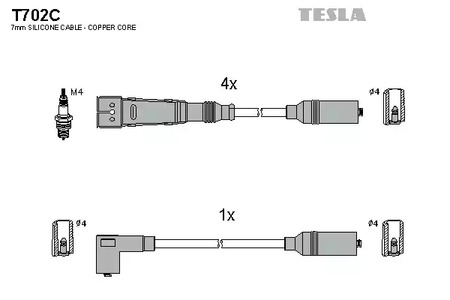 T702C TESLA Провод высоковольтный