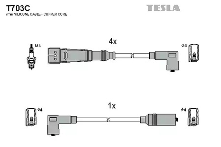 T703C TESLA Провод высоковольтный