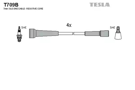 T709B TESLA Провод высоковольтный