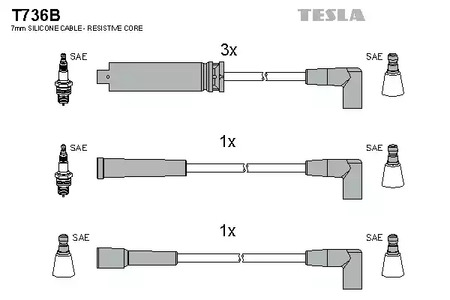 T736B TESLA Провод высоковольтный