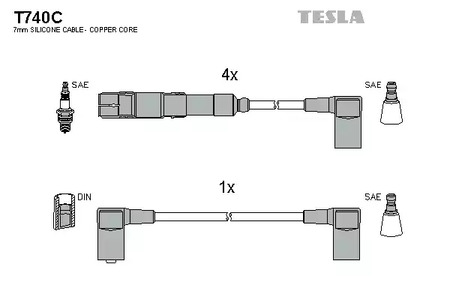 T740C TESLA Провод высоковольтный