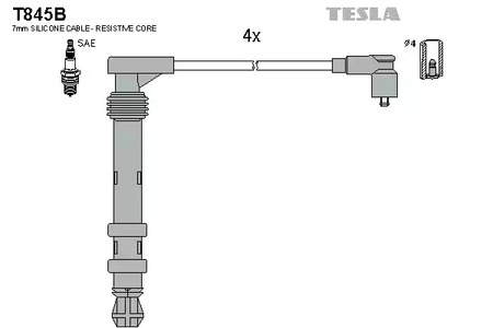 T845B TESLA Провод высоковольтный