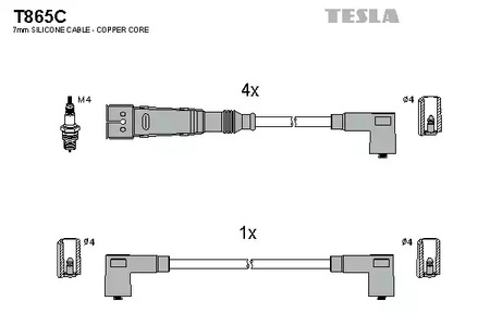 T865C TESLA Провод высоковольтный