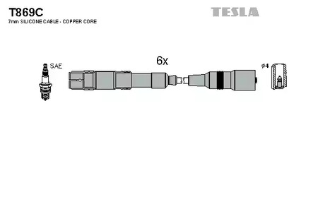 T869C TESLA Провод высоковольтный