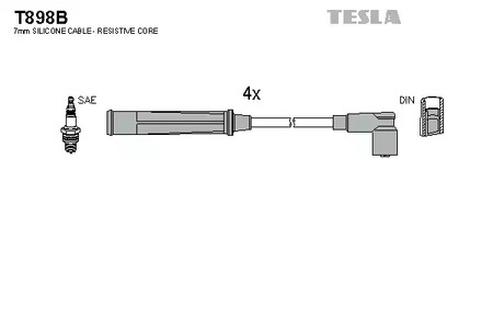 T898B TESLA Провод высоковольтный