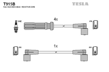 T915B TESLA Провод высоковольтный