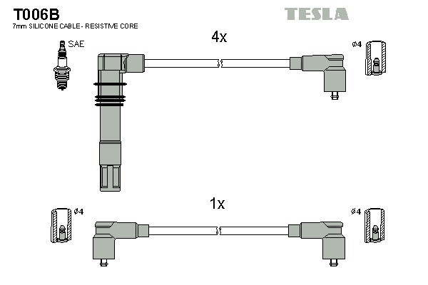 Провод высоковольтный TESLA T006B