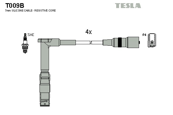 Провод высоковольтный TESLA T009B