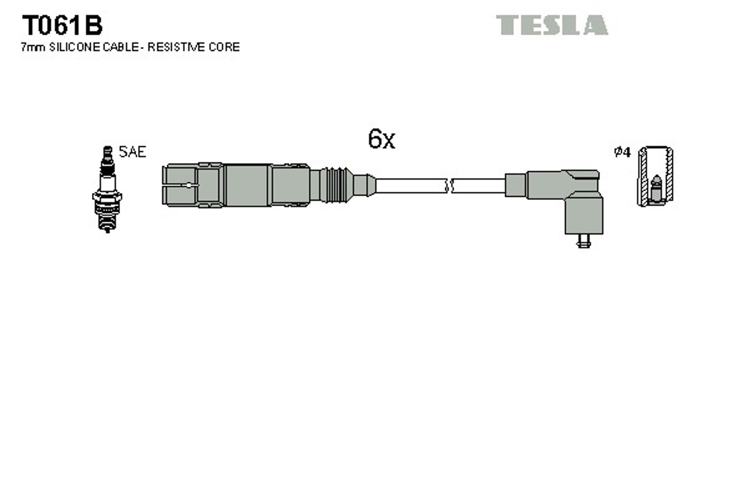 Провод высоковольтный TESLA T061B