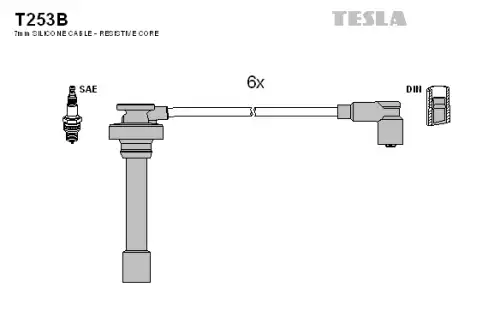 Провода зажигания TESLA T253B