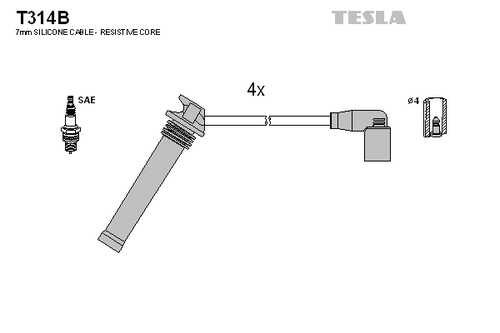 Провода зажигания TESLA T314B