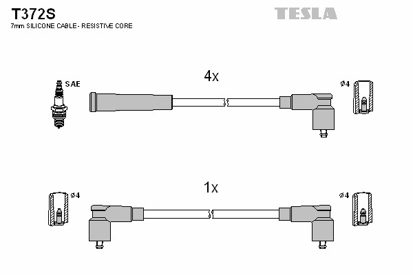 T372S TESLA Провод высоковольтный