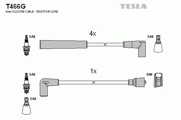 T466G TESLA Провод высоковольтный