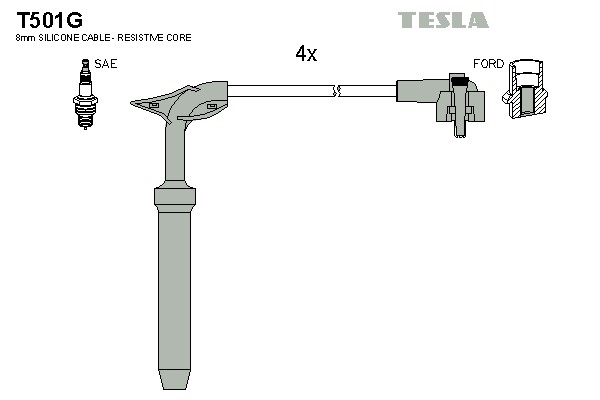 Комплект проводов зажигания TESLA T501G