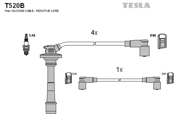 Провод высоковольтный TESLA T520B