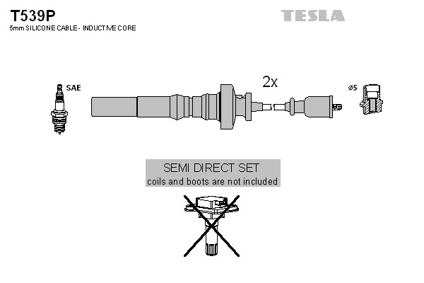 T539P TESLA Комплект проводов зажигания