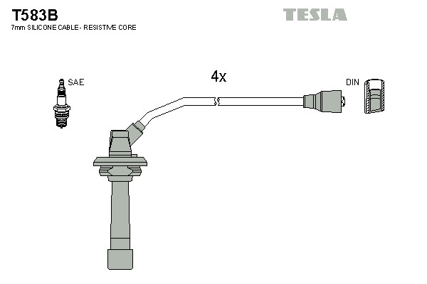 T583B TESLA Провод высоковольтный