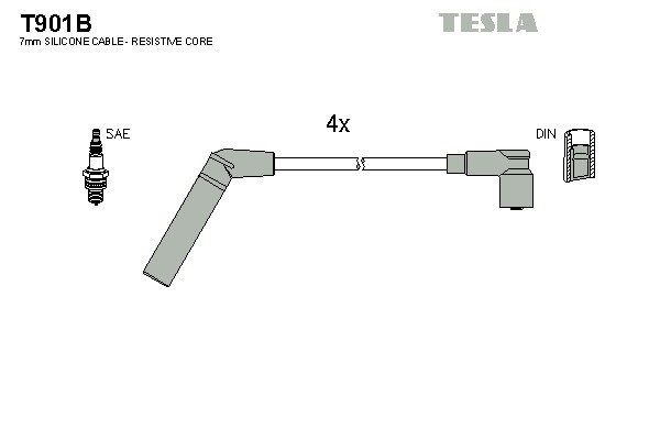 T901B TESLA Провод высоковольтный