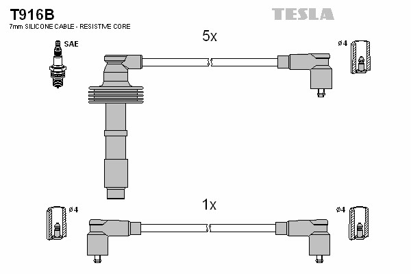 T916B TESLA Провод высоковольтный